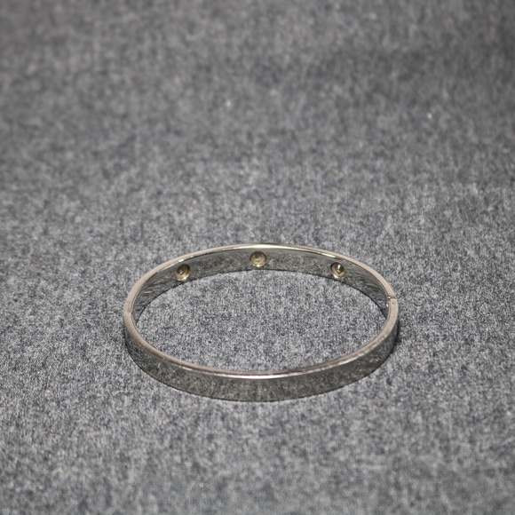 Manuel zed stainless steel clear crystal bracelet bangle - Picture 7 of 8